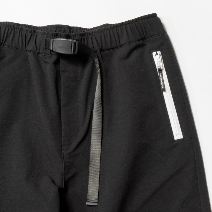 STRETCH NYLON PANTS, BLACK