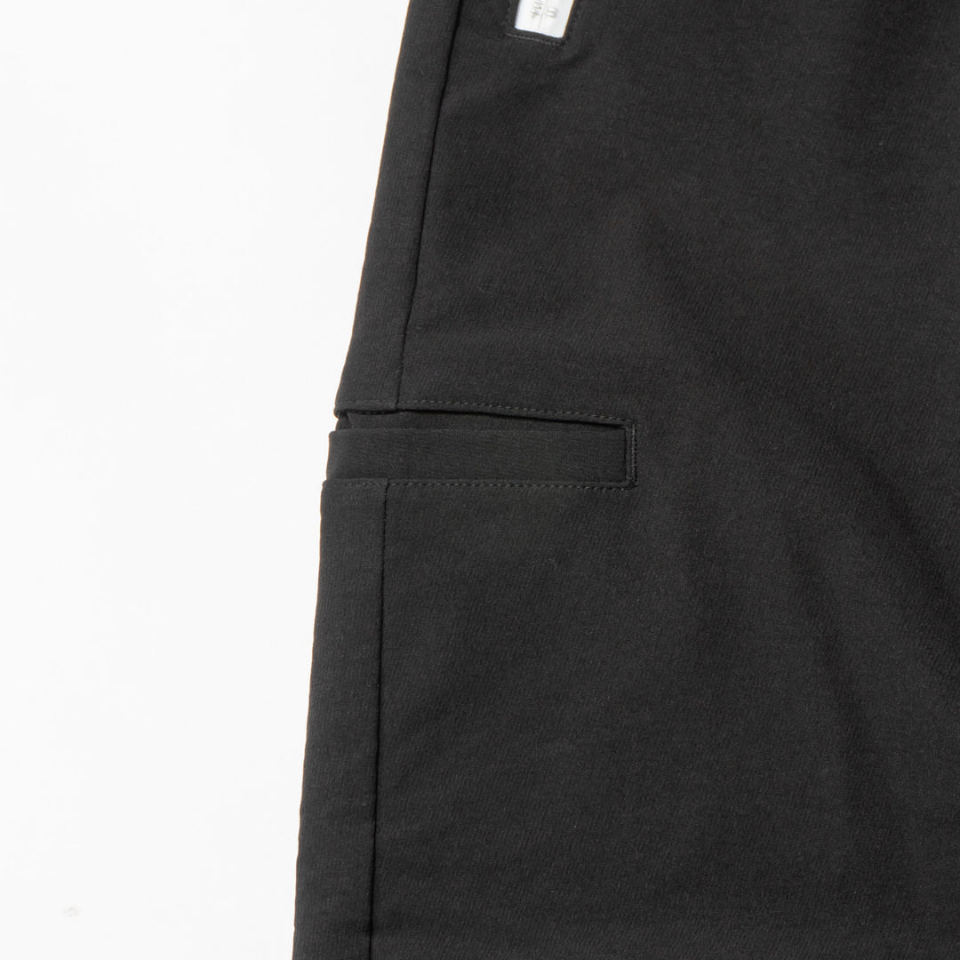 STRETCH NYLON PANTS, BLACK
