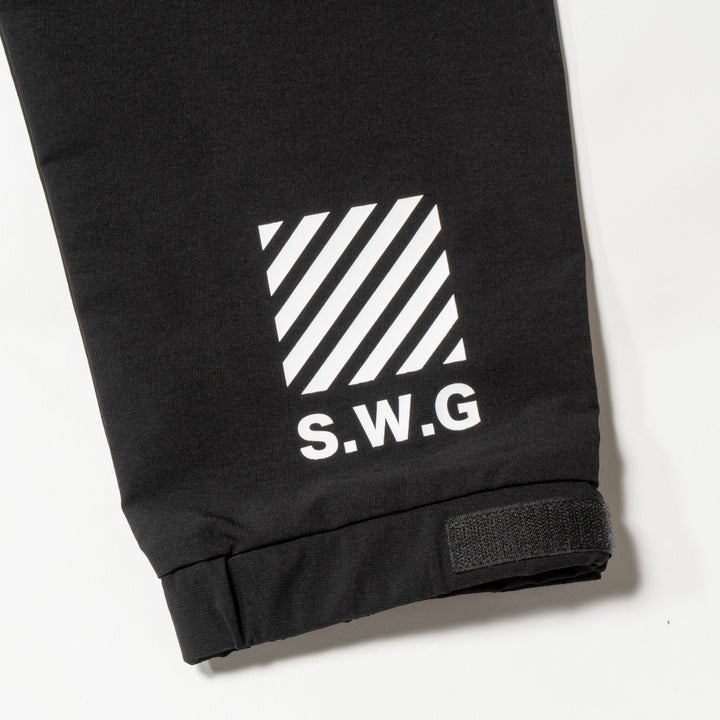 STRETCH NYLON PANTS, BLACK