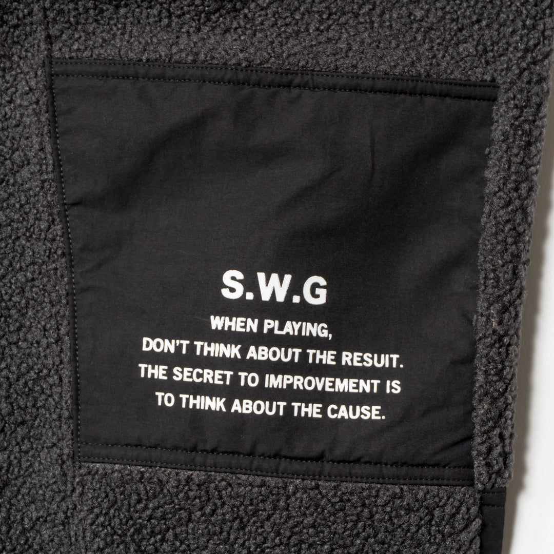 BLOCK BOA TRACK PANTS, L.BLACK