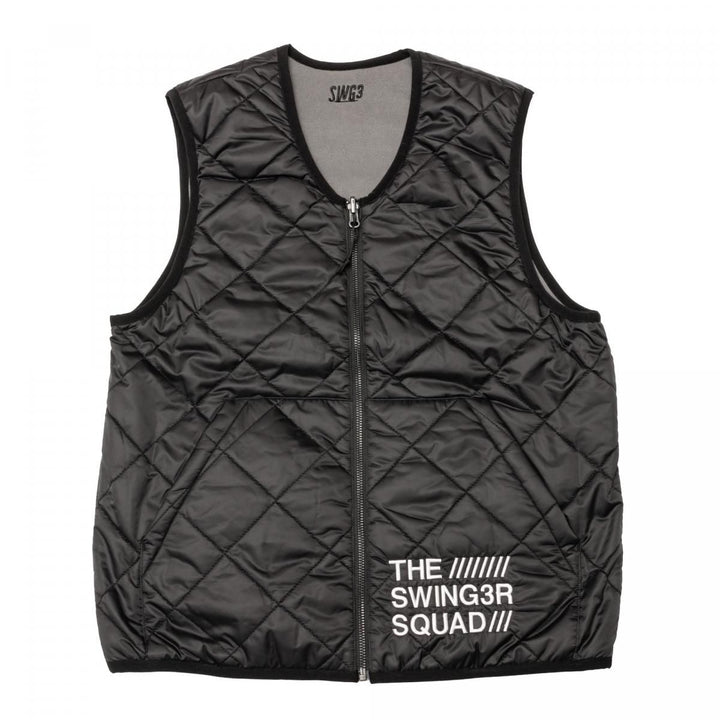 QUILT REVERSIBLE VEST, BLACK&GRAYメイン画像