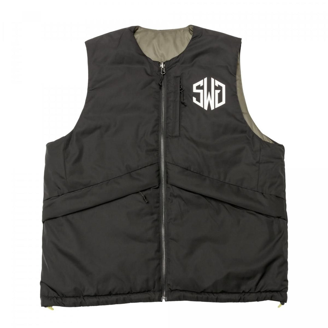PADDED REVERSIBLE VT, BLACK&KHAKIメイン画像