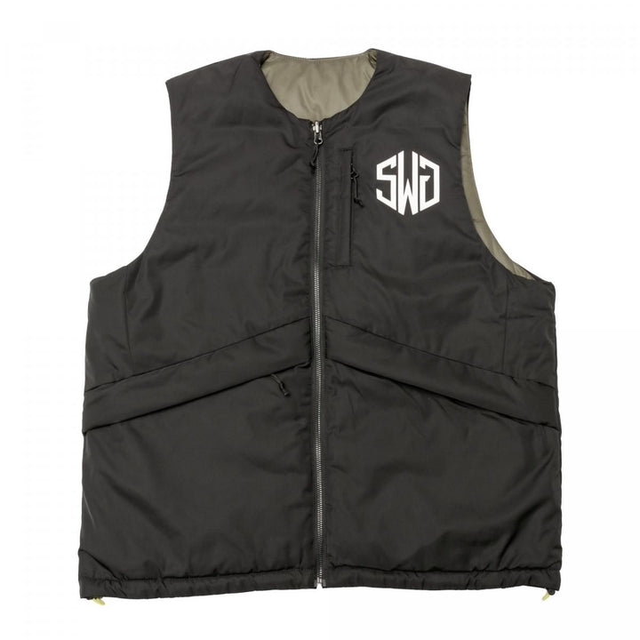 PADDED REVERSIBLE VT, BLACK&KHAKIメイン画像