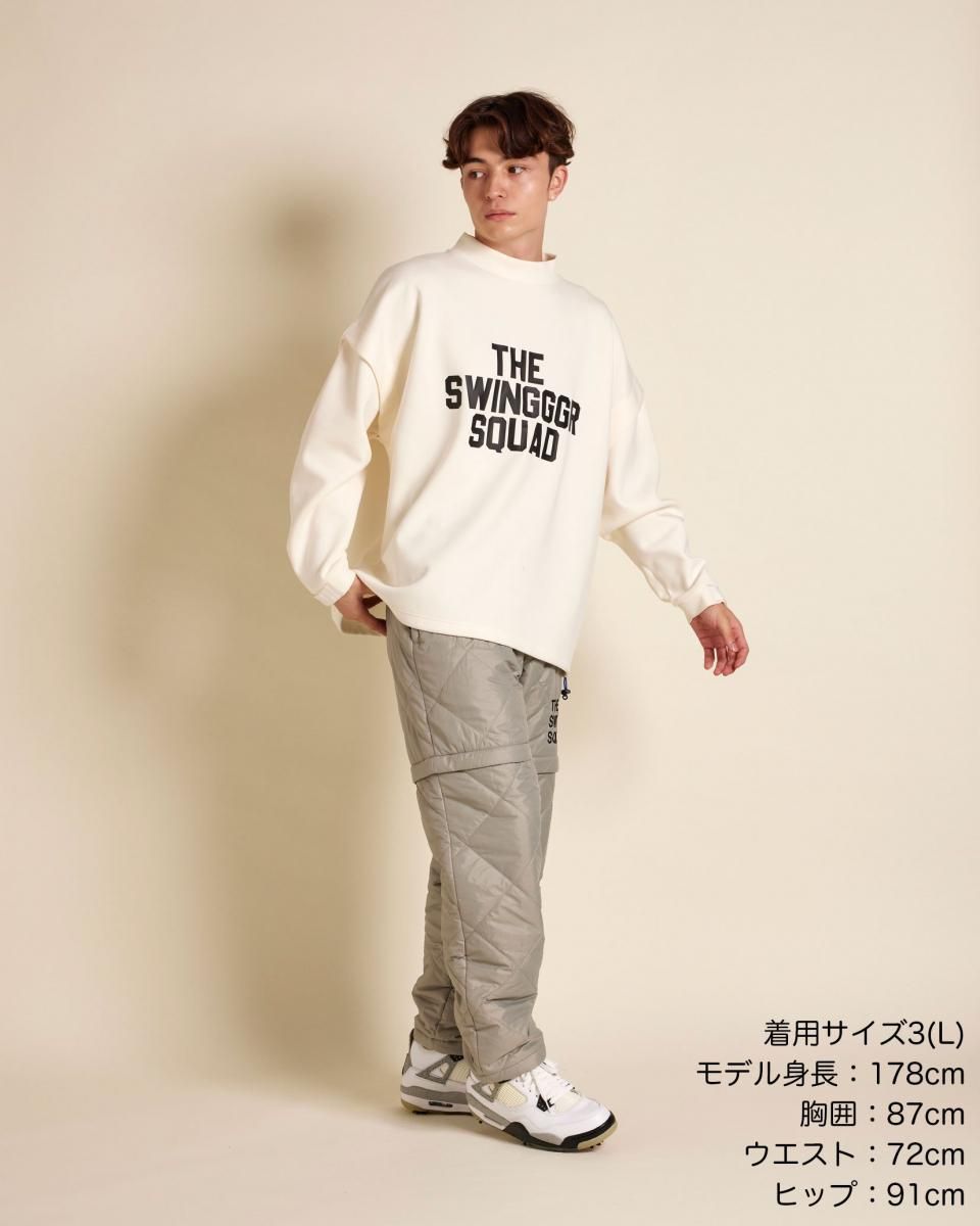 PUNCH MOCK NECK - B, WHITE - THE SWINGGGR GOLFERS OUTFITS