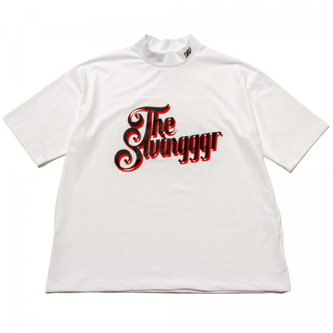 DOUBLE COL MOCK NECK TEE, WHITEメイン画像