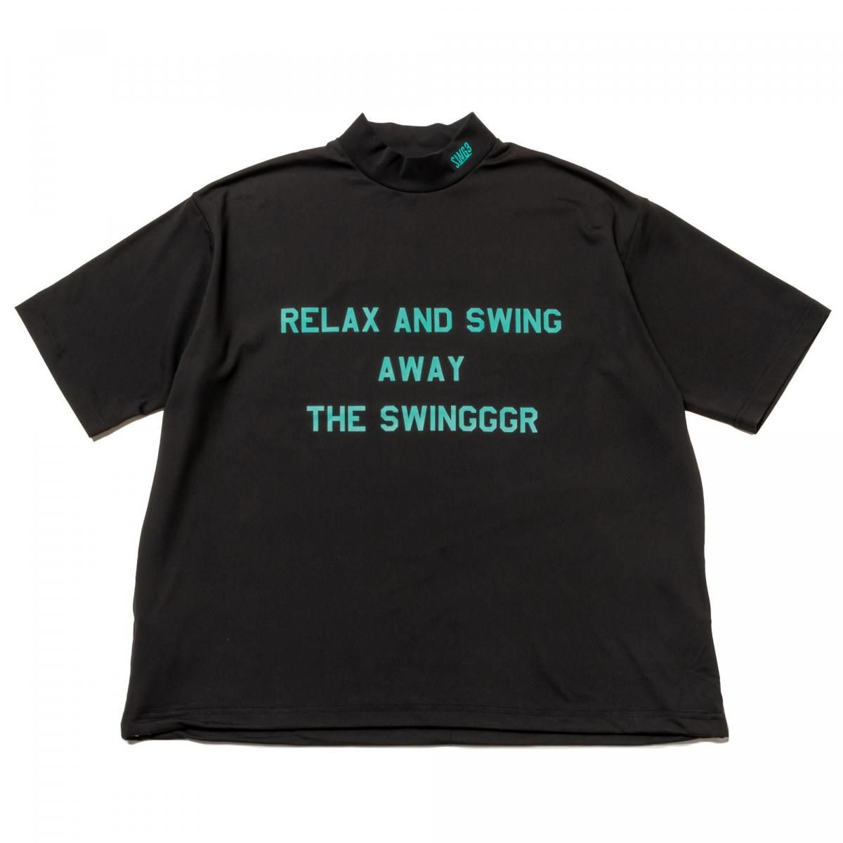新品THE SWINGGGR RELAX MOCK NECK TEE RELAX MOCK NECK TEE, BLACK - THE SWINGGGR GOLFERS OUTFITS