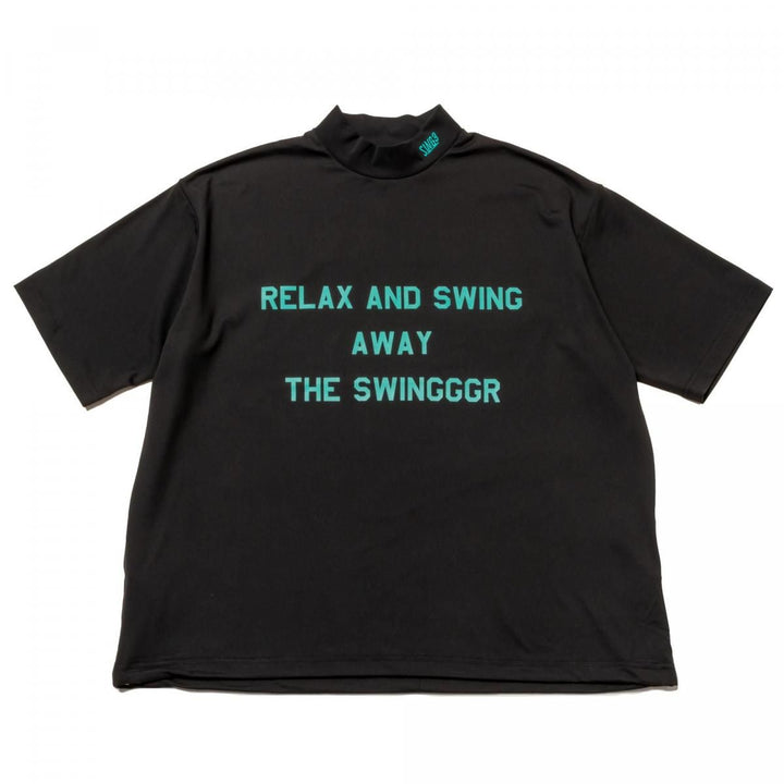 RELAX MOCK NECK TEE, BLACKメイン画像