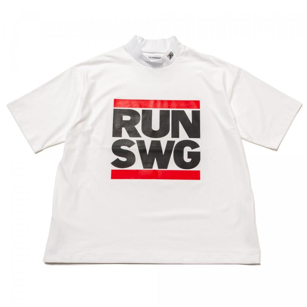 RUN SWG MOCK NECK TEE, WHITEメイン画像