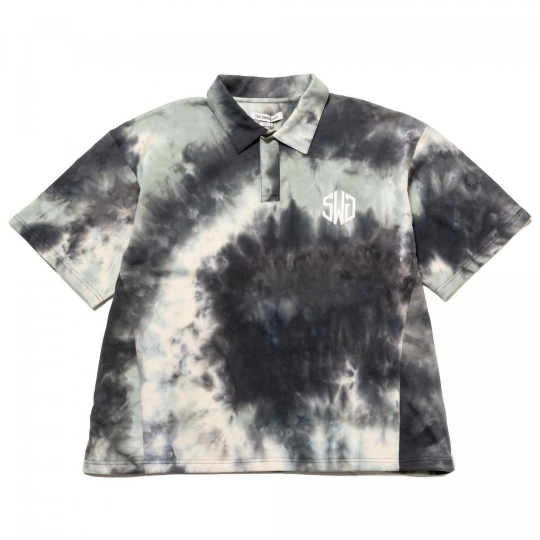 TIE DYE POLO SHIRT, BLACKメイン画像