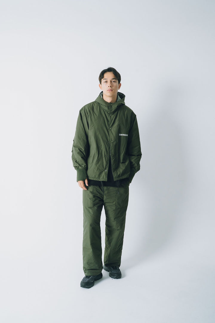 NYLON REVERSIBLE PANTS, KHAKIxGRAY