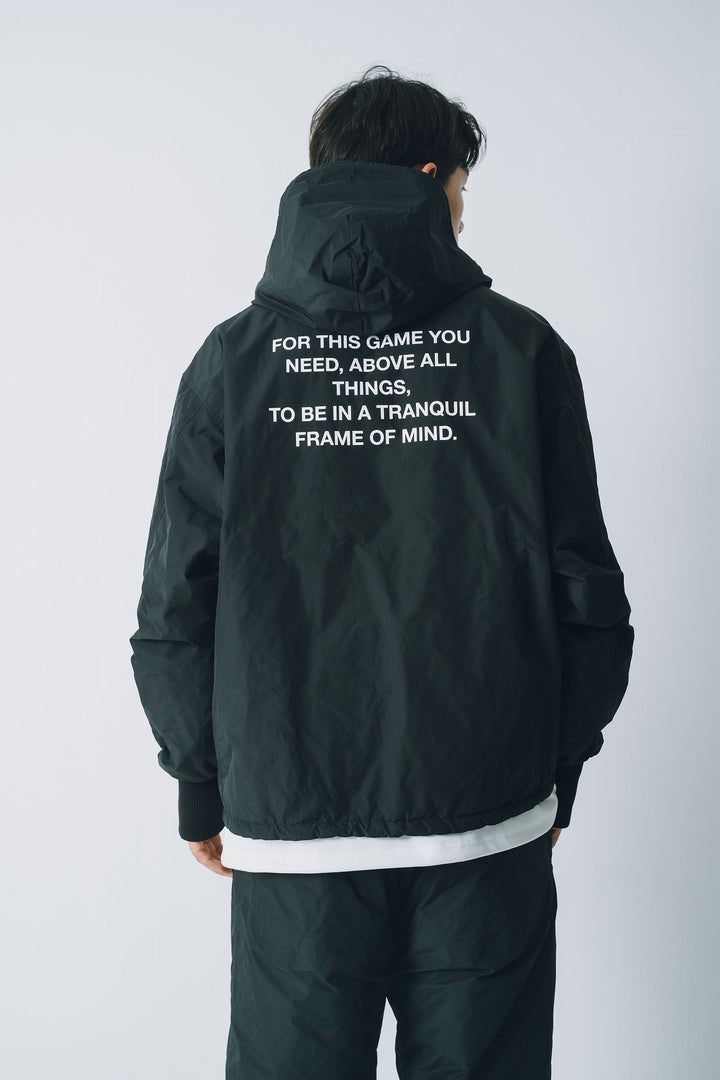 NYLON REVERSIBLE HOOD JACKET, BLACKxBLACK