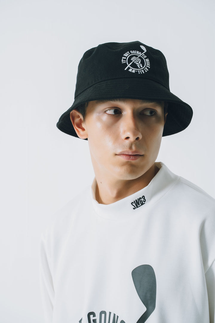 RETRY CLUB BUCKET HAT, BLACK