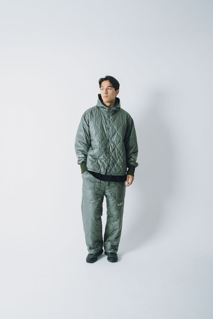 NYLON REVERSIBLE PANTS, KHAKIxGRAY