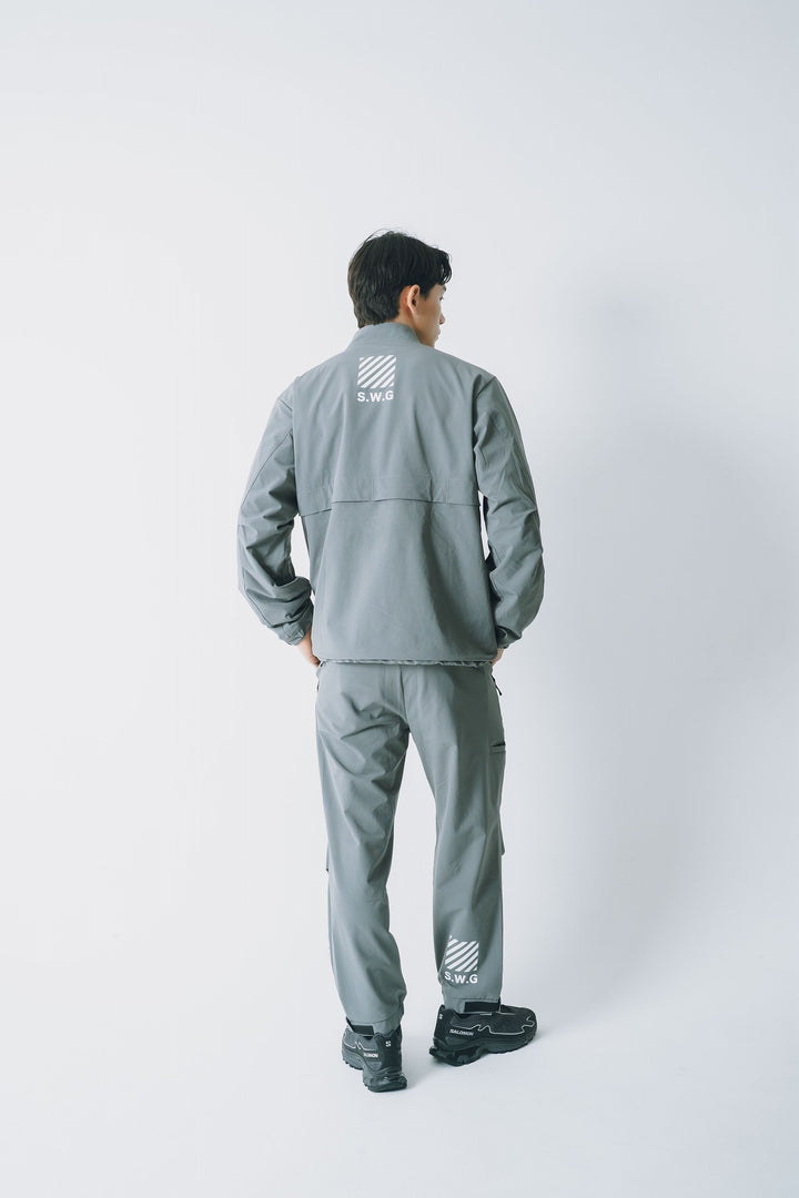 STRETCH NYLON PANTS, L.GRAY