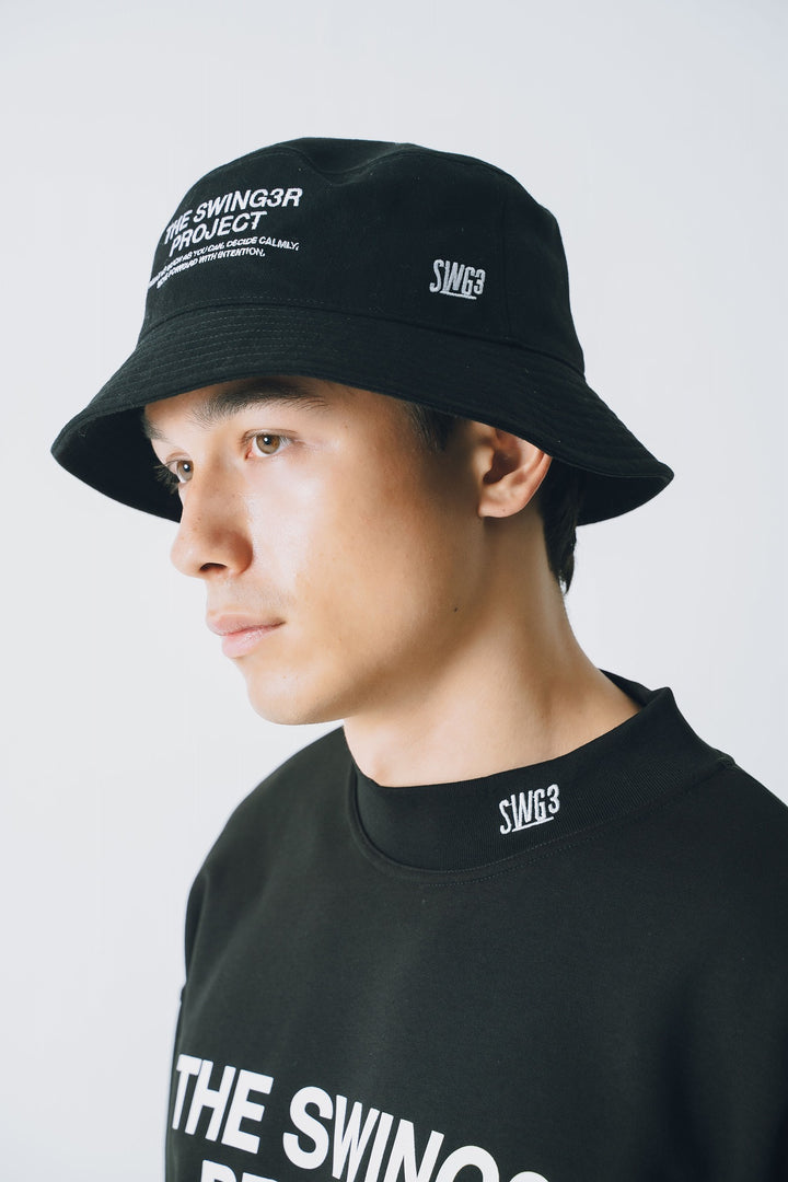 SWG PROJECT BUCKET HAT, BLACK
