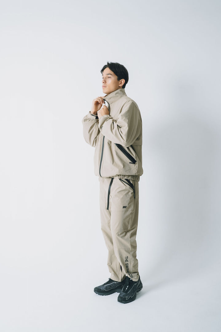 NYLON TRACK JACKET, BEIGE