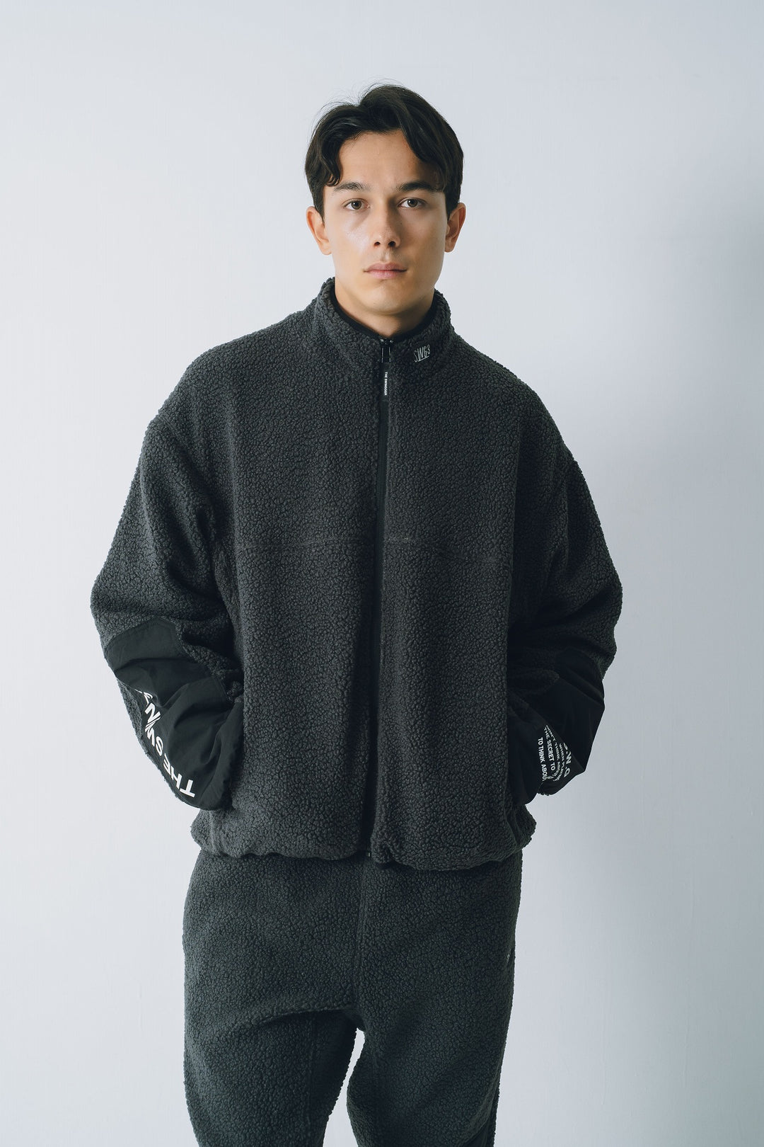 BLOCK BOA TRACK JACKET, L.BLACK