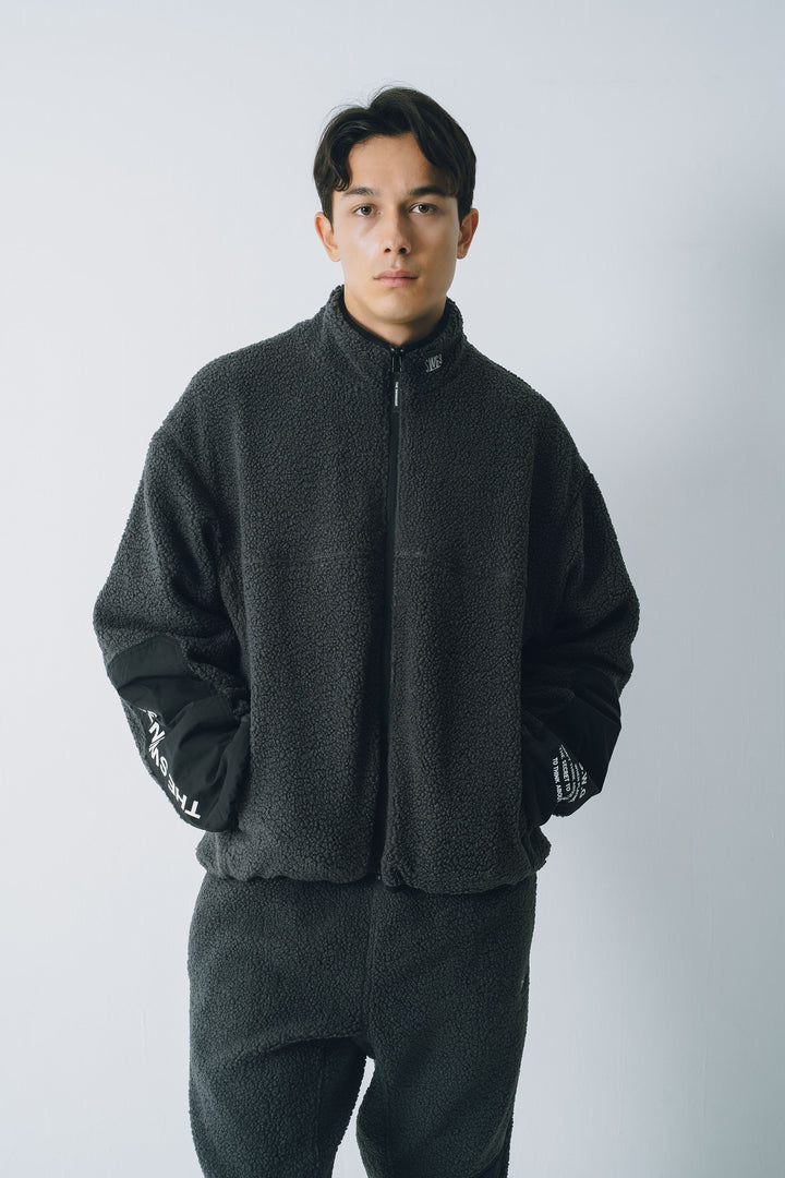 BLOCK BOA TRACK JACKET, L.BLACK