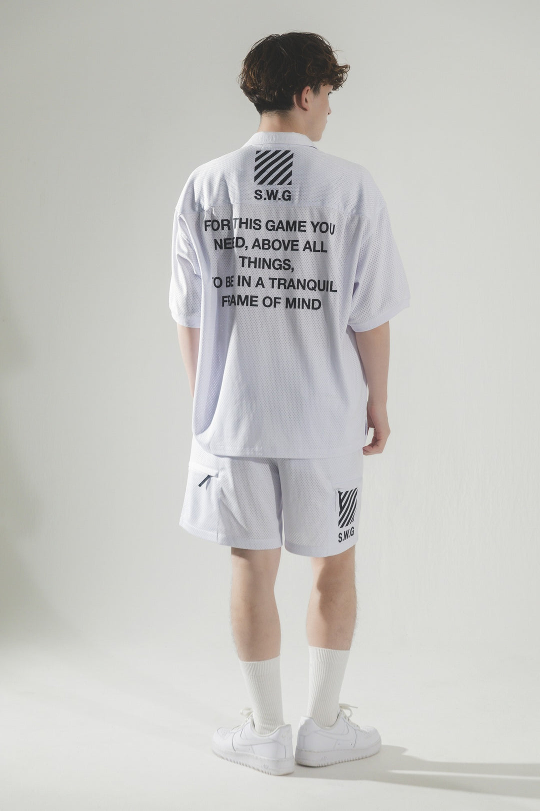 MESH SHORTS, WHITE