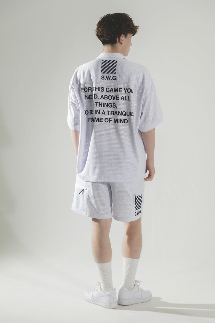 MESH SHIRT, WHITE