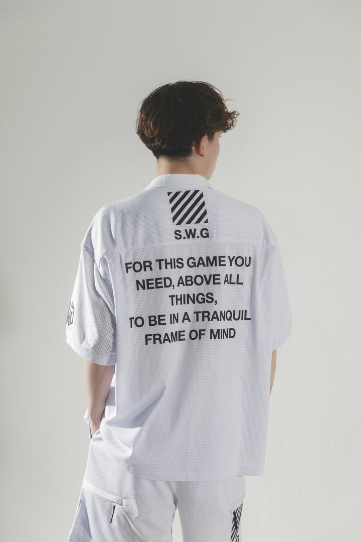 MESH SHIRT, WHITE