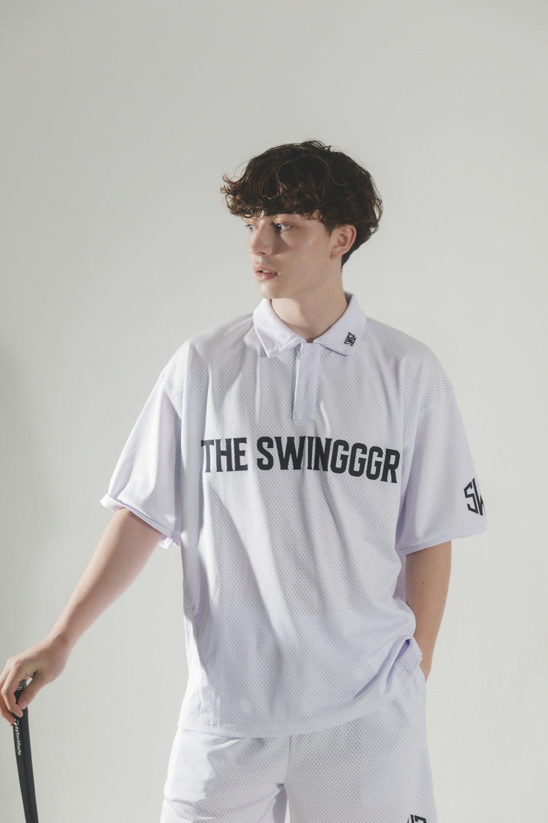 MESH POLO SHIRT, WHITE