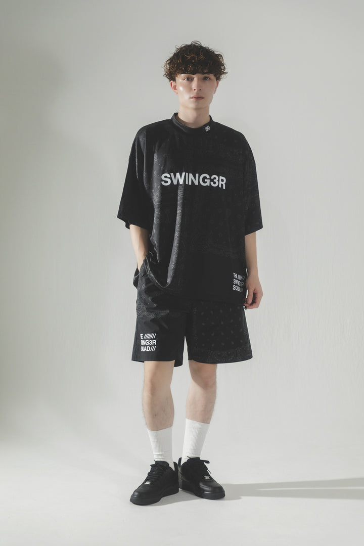 BANDANA SHORTS, BLACK