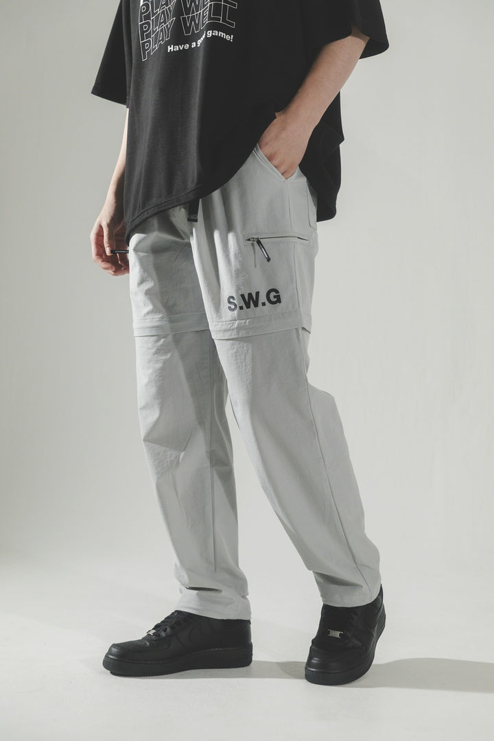 STRETCH NYLON DETACHMENT PT, L.GRAY