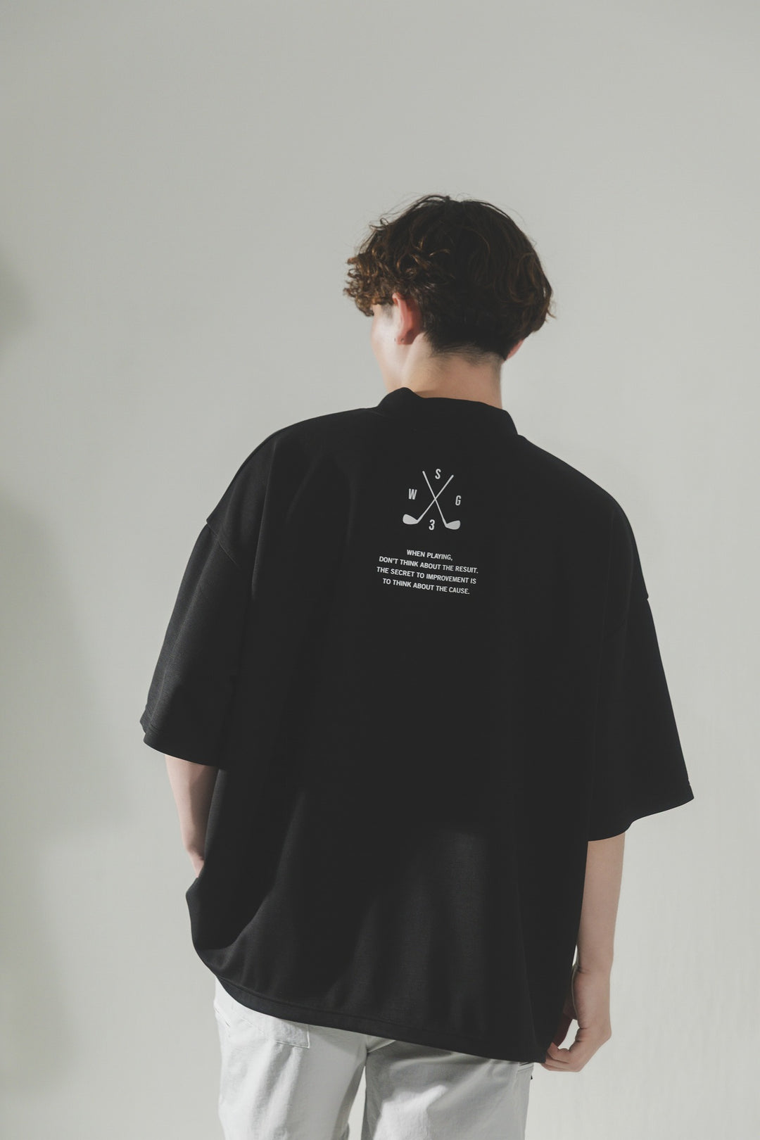 PLAY WELL MOCK TEE, BLACK