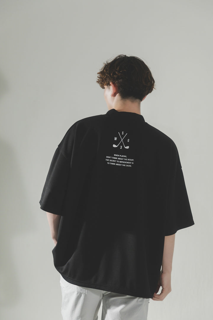 PLAY WELL MOCK TEE, BLACK