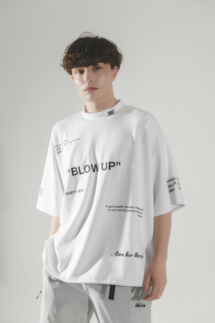 BLOW UP MOCK TEE, WHITE
