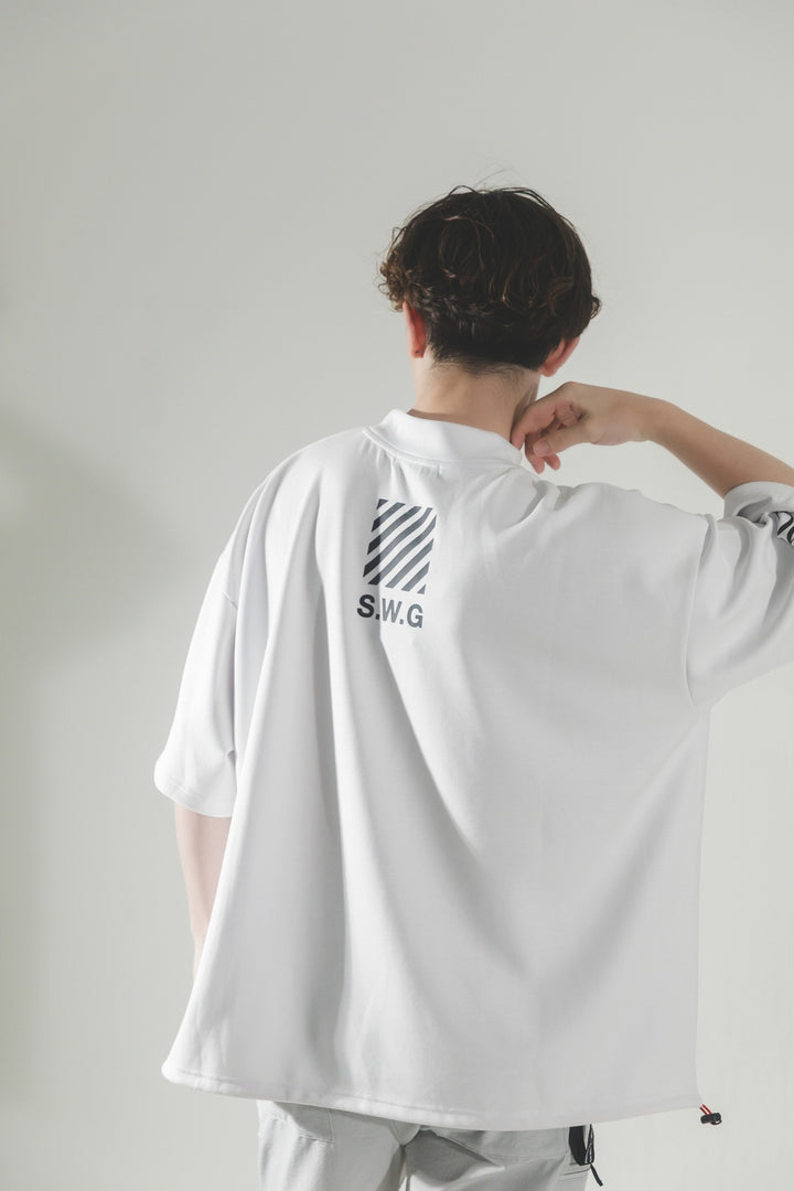BLOW UP MOCK TEE, WHITE