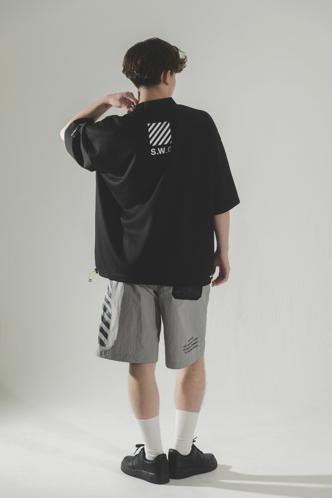 BLOW UP MOCK TEE, BLACK