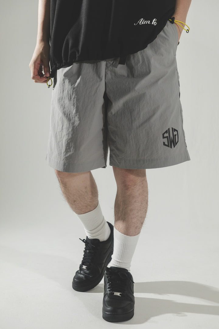 NYLON TROUSER SHORTS, L.GRAY