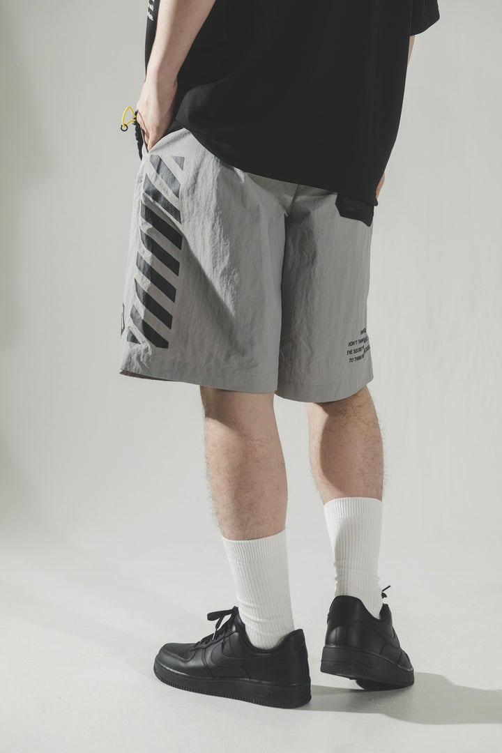 NYLON TROUSER SHORTS, L.GRAY