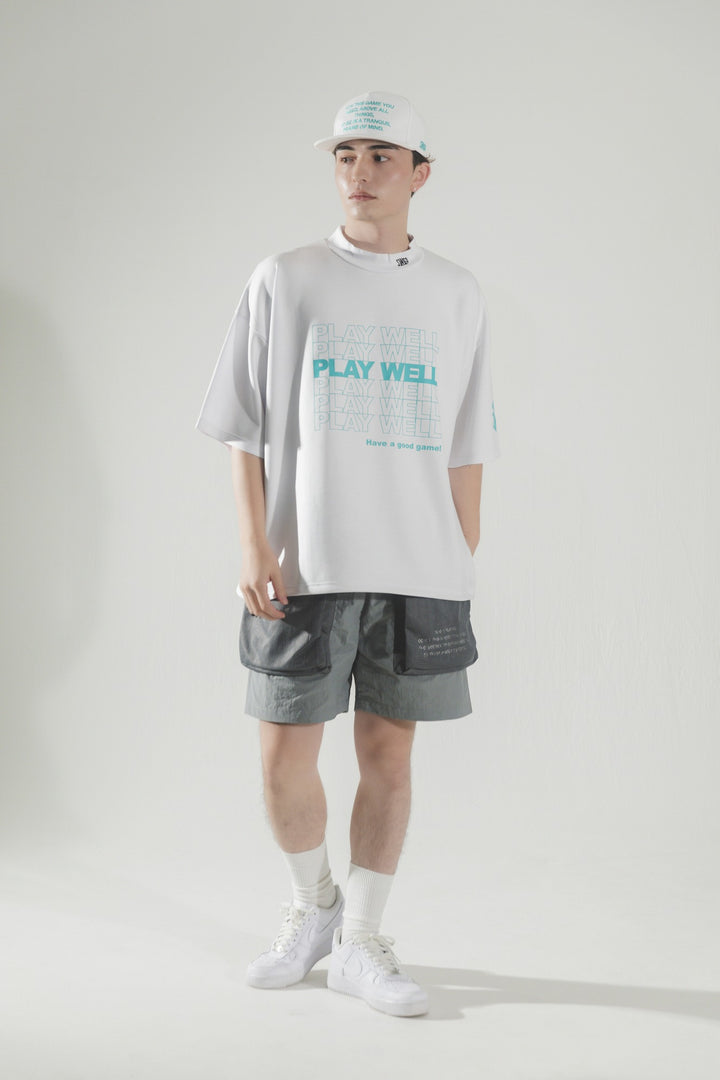 PLAY WELL MOCK TEE, WHITE