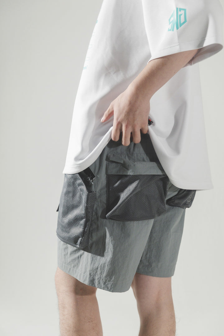 MULTIFUNCTIONAL SHORTS, GRAY