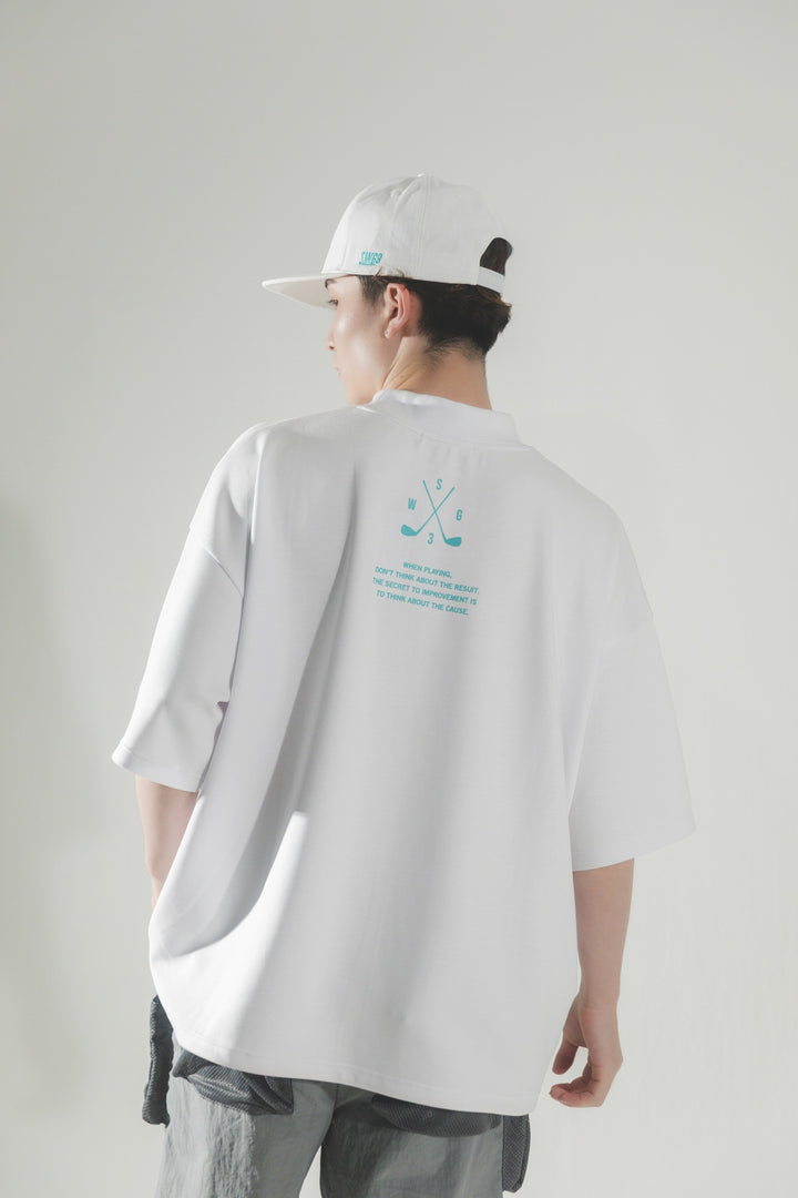 PLAY WELL MOCK TEE, WHITE