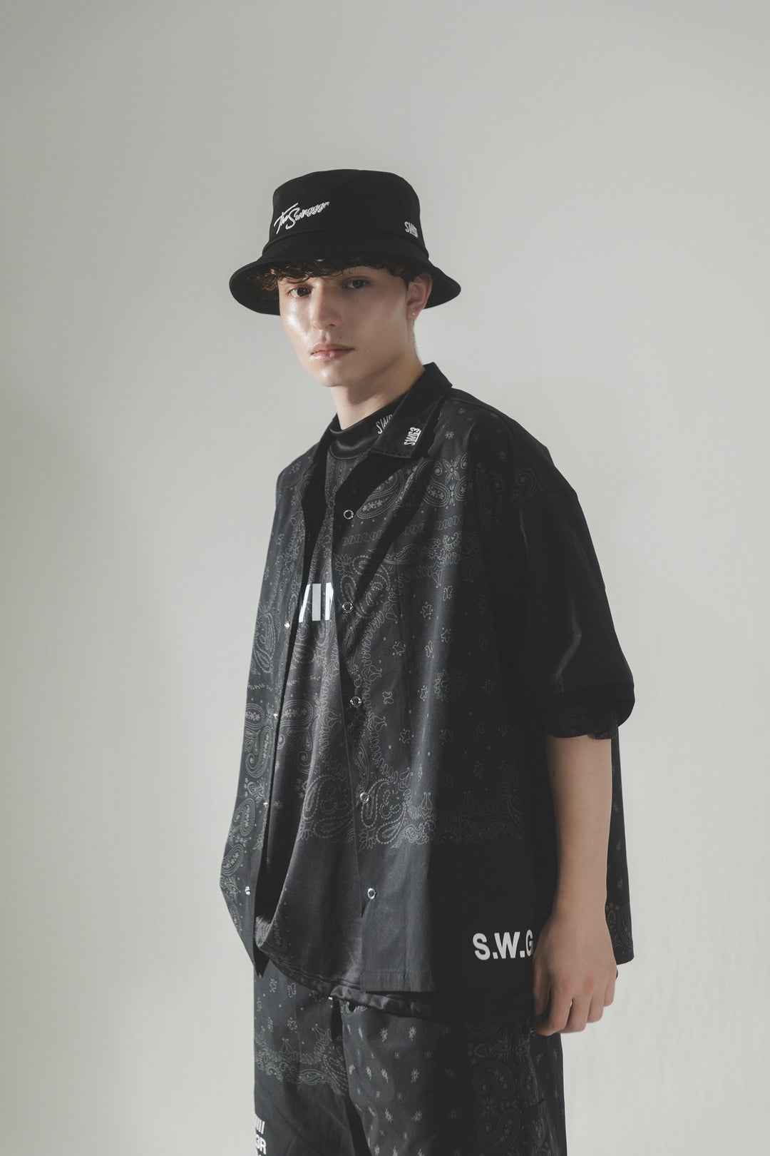 BANDANA SHIRT, BLACK