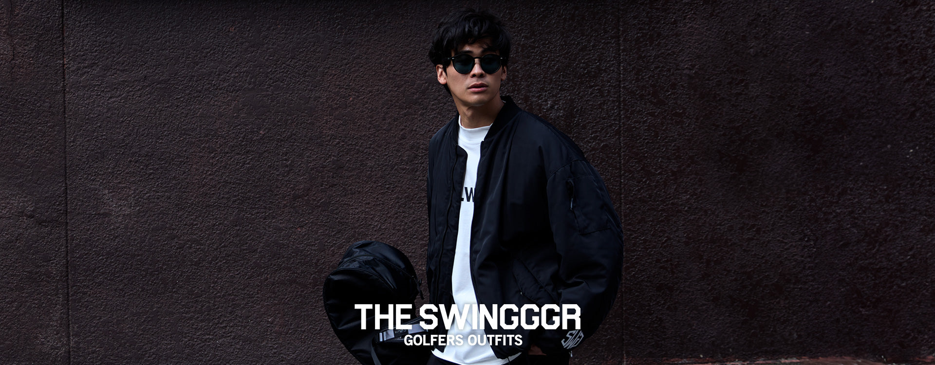 サイズ：L THE SWINGGGR ザ スウィンガー 2023年モデル ナイロンブルゾン  ブラック系 [240101423209] ゴルフウェア メンズ ストスト サイズ：L THE SWINGGGR ザ スウィンガー 2023年モデル ナイロン